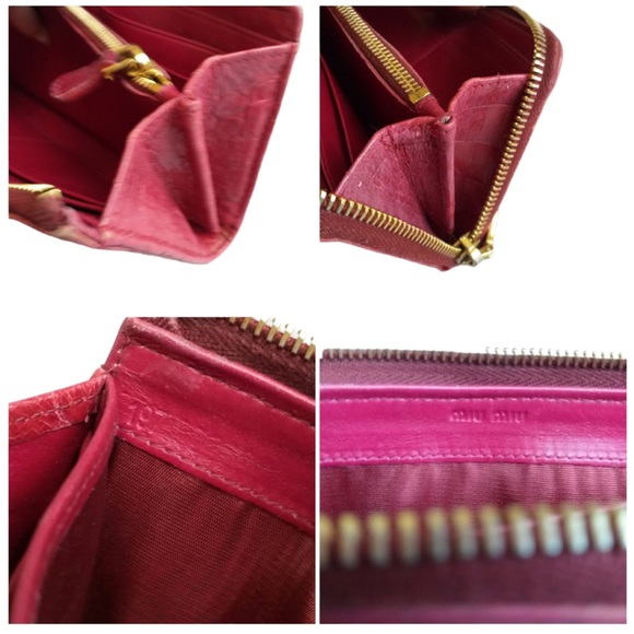 Miu Miu Pink Leather Wallet Luxury Authentic - Picture 7 of 8